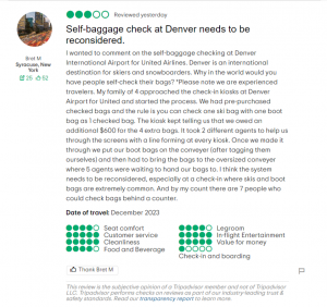 Read more about the article Self-baggage check at Denver needs to be reconsidered