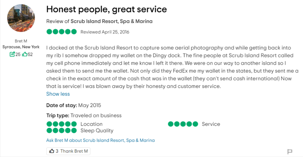 Read more about the article Honest people, great service